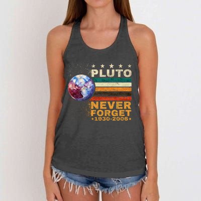 PLUTO NEVER FORGET Women's Knotted Racerback Tank