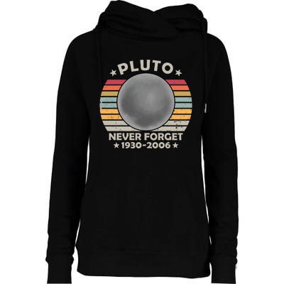 Pluto Never Forget 1930 2006 T Womens Funnel Neck Pullover Hood