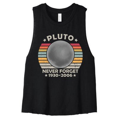 Pluto Never Forget 1930 2006 T Women's Racerback Cropped Tank