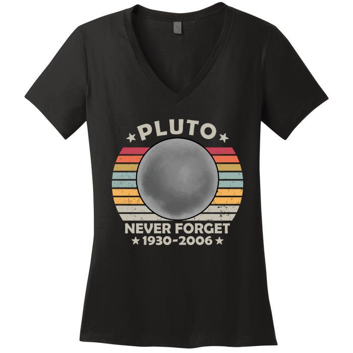 Pluto Never Forget 1930 2006 T Women's V-Neck T-Shirt