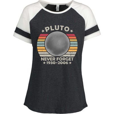 Pluto Never Forget 1930 2006 T Enza Ladies Jersey Colorblock Tee