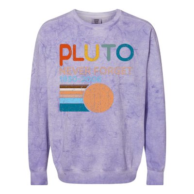 Pluto Never Forget 1930 2006 Colorblast Crewneck Sweatshirt