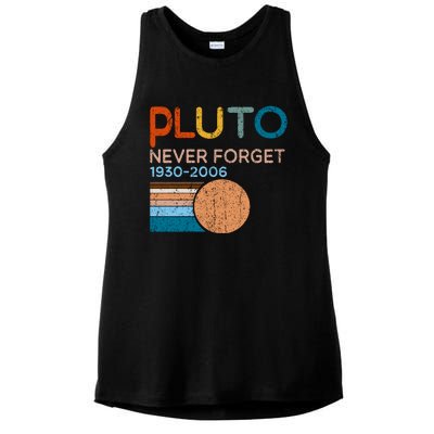 Pluto Never Forget 1930 2006 Ladies PosiCharge Tri-Blend Wicking Tank