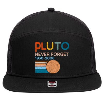 Pluto Never Forget 1930 2006 7 Panel Mesh Trucker Snapback Hat