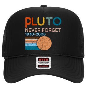 Pluto Never Forget 1930 2006 High Crown Mesh Back Trucker Hat