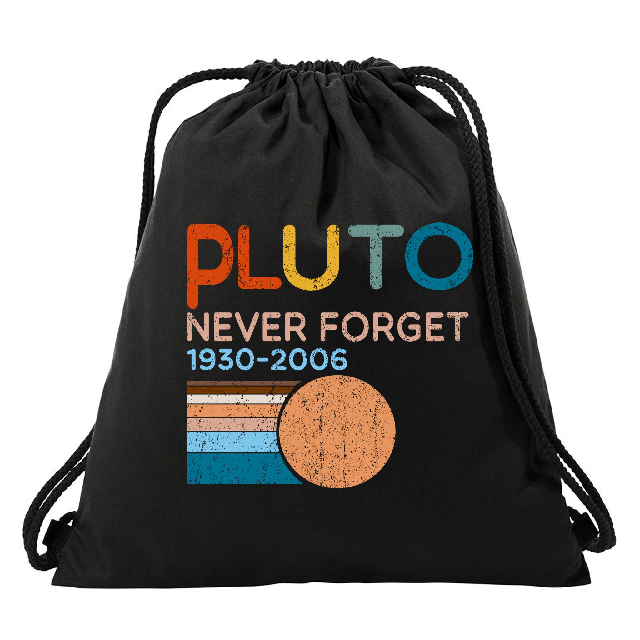 Pluto Never Forget 1930 2006 Drawstring Bag