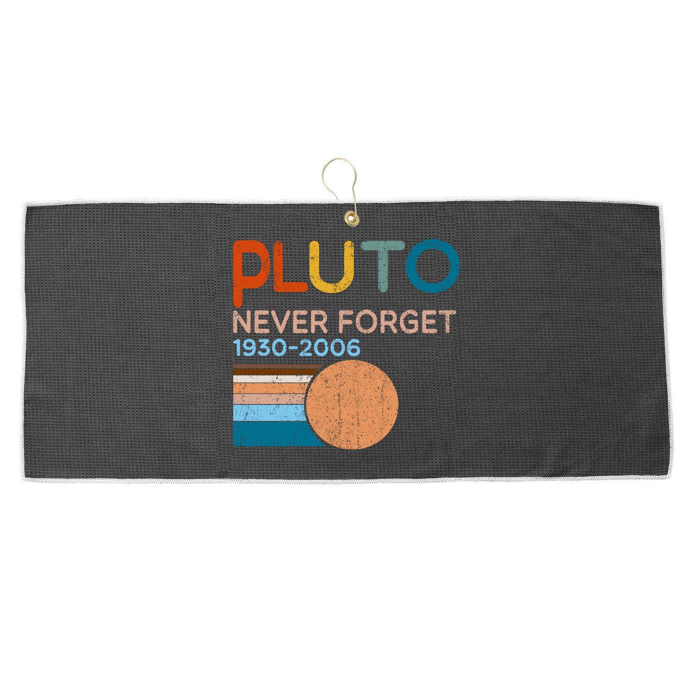 Pluto Never Forget 1930 2006 Large Microfiber Waffle Golf Towel