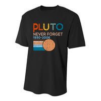 Pluto Never Forget 1930 2006 Youth Performance Sprint T-Shirt