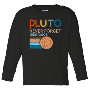 Pluto Never Forget 1930 2006 Toddler Long Sleeve Shirt