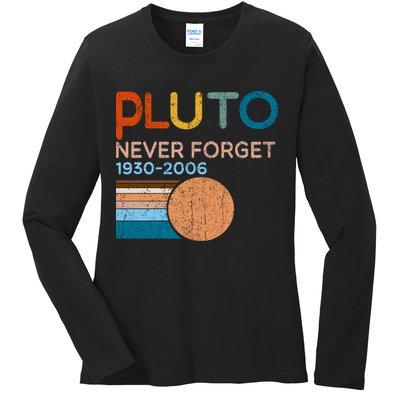 Pluto Never Forget 1930 2006 Ladies Long Sleeve Shirt