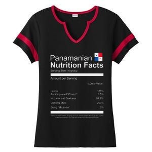 Panamanian Nutrition Facts Funny Panamanian Ladies Halftime Notch Neck Tee