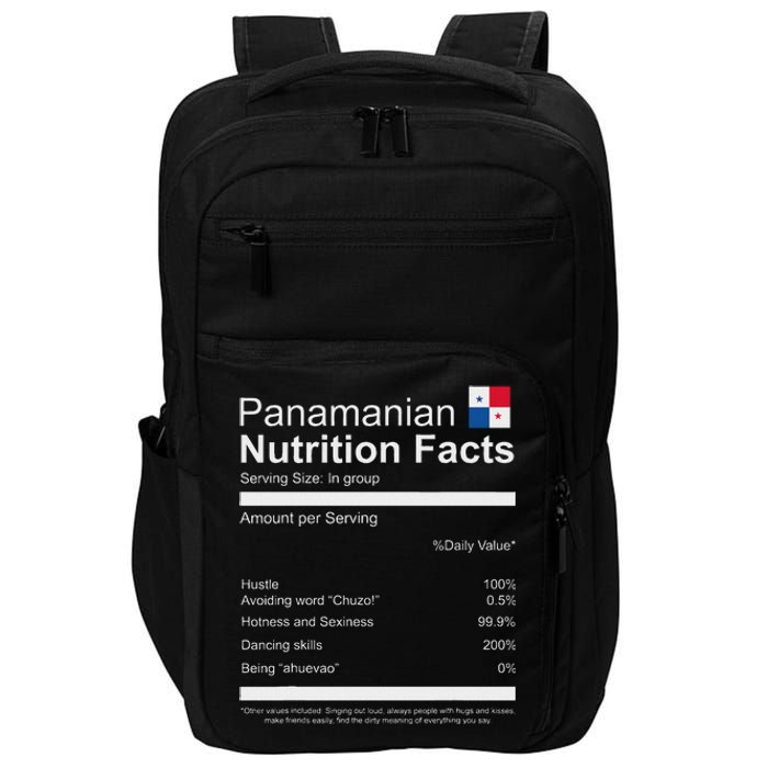 Panamanian Nutrition Facts Funny Panamanian Impact Tech Backpack