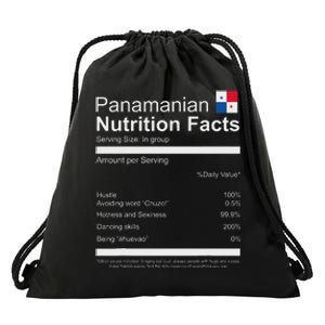 Panamanian Nutrition Facts Funny Panamanian Drawstring Bag