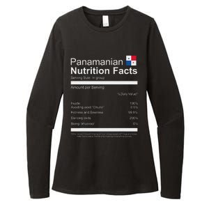 Panamanian Nutrition Facts Funny Panamanian Womens CVC Long Sleeve Shirt