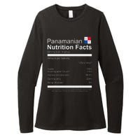 Panamanian Nutrition Facts Funny Panamanian Womens CVC Long Sleeve Shirt