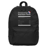 Panamanian Nutrition Facts Funny Panamanian 16 in Basic Backpack