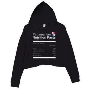 Panamanian Nutrition Facts Funny Panamanian Crop Fleece Hoodie