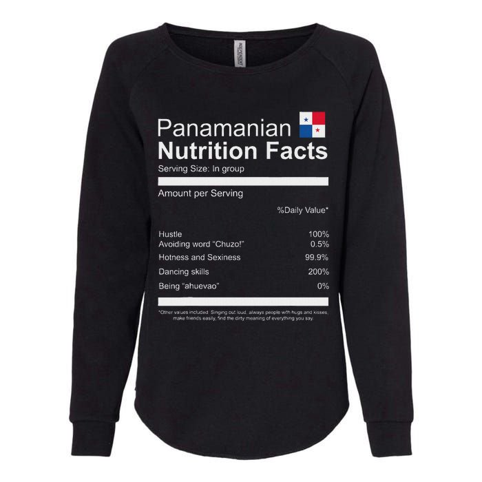 Panamanian Nutrition Facts Funny Panamanian Womens California Wash Sweatshirt