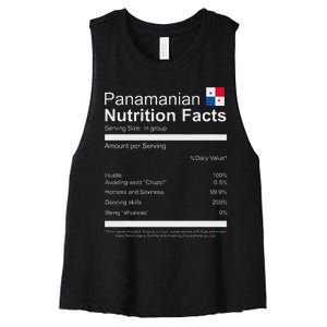 Panamanian Nutrition Facts Funny Panamanian Women's Racerback Cropped Tank