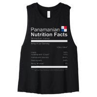 Panamanian Nutrition Facts Funny Panamanian Women's Racerback Cropped Tank