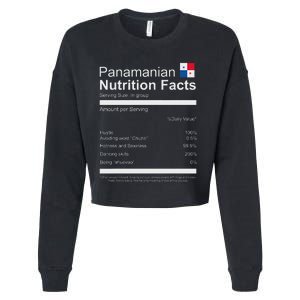 Panamanian Nutrition Facts Funny Panamanian Cropped Pullover Crew