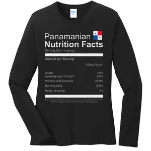 Panamanian Nutrition Facts Funny Panamanian Ladies Long Sleeve Shirt