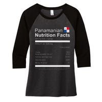 Panamanian Nutrition Facts Funny Panamanian Women's Tri-Blend 3/4-Sleeve Raglan Shirt