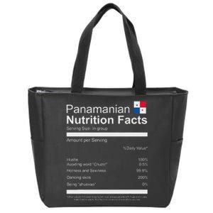 Panamanian Nutrition Facts Funny Panamanian Zip Tote Bag