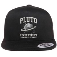 Pluto Never Forge Funny Space Science Flat Bill Trucker Hat