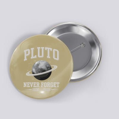 Pluto Never Forge Funny Space Science Button
