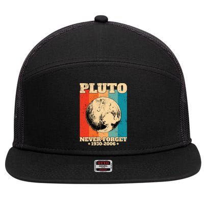 Pluto Never Forget 1930 2006 7 Panel Mesh Trucker Snapback Hat