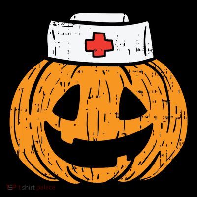 Pumpkin Nurse Funny Scary Halloween Costume Rn Cna Icu Girl T-Shirt