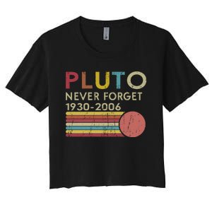 Pluto Never Forget 1930 Women's Crop Top Tee