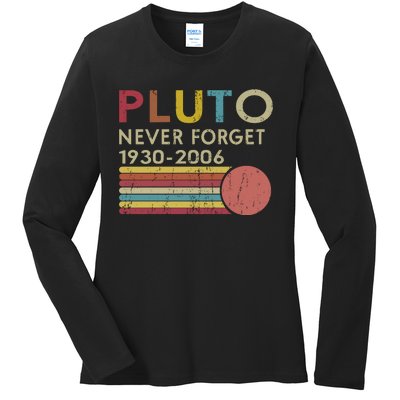 Pluto Never Forget 1930 Ladies Long Sleeve Shirt