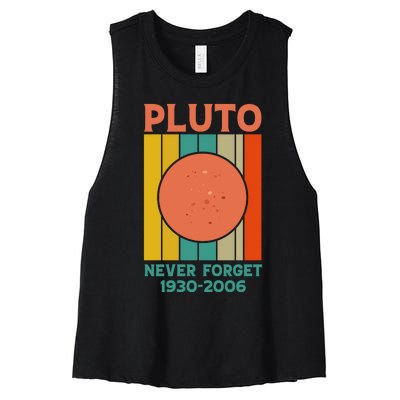 Pluto Never Forget T Women's Racerback Cropped Tank