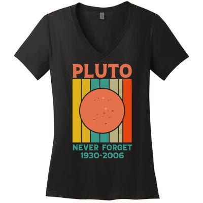 Pluto Never Forget T Women's V-Neck T-Shirt