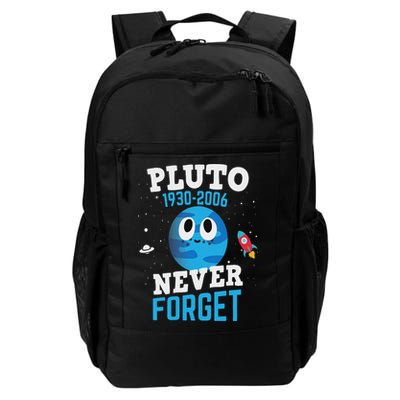 Pluto Never Forge Astronomy Science Space Geek Daily Commute Backpack