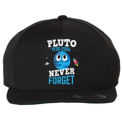 Pluto Never Forge Astronomy Science Space Geek Wool Snapback Cap