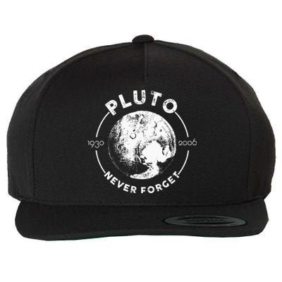 Pluto Never Forget 1930 2006 Planet Space Science Astronomy Wool Snapback Cap