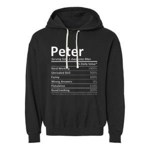 PETER Nutrition Funny Birthday Personalized Name Gift Idea Garment-Dyed Fleece Hoodie