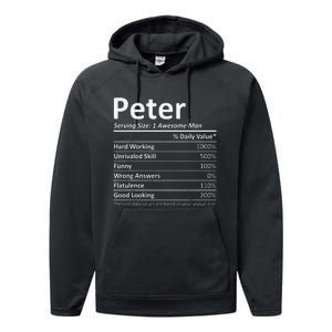 PETER Nutrition Funny Birthday Personalized Name Gift Idea Performance Fleece Hoodie