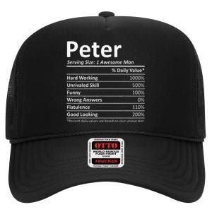 PETER Nutrition Funny Birthday Personalized Name Gift Idea High Crown Mesh Back Trucker Hat