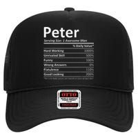 PETER Nutrition Funny Birthday Personalized Name Gift Idea High Crown Mesh Back Trucker Hat