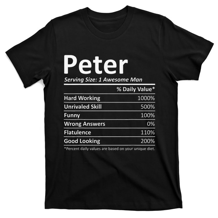 PETER Nutrition Funny Birthday Personalized Name Gift Idea T-Shirt