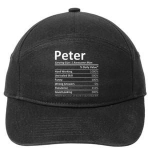 PETER Nutrition Funny Birthday Personalized Name Gift Idea 7-Panel Snapback Hat