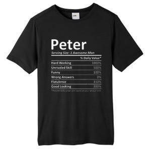 PETER Nutrition Funny Birthday Personalized Name Gift Idea Tall Fusion ChromaSoft Performance T-Shirt