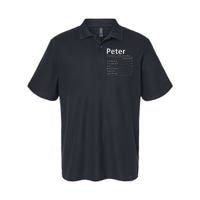 PETER Nutrition Funny Birthday Personalized Name Gift Idea Softstyle Adult Sport Polo