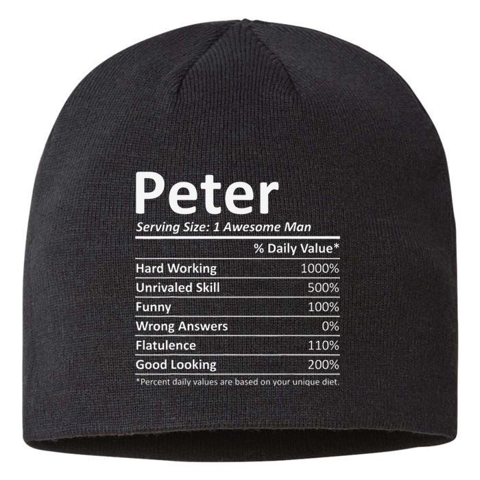 PETER Nutrition Funny Birthday Personalized Name Gift Idea Sustainable Beanie