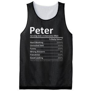 PETER Nutrition Funny Birthday Personalized Name Gift Idea Mesh Reversible Basketball Jersey Tank