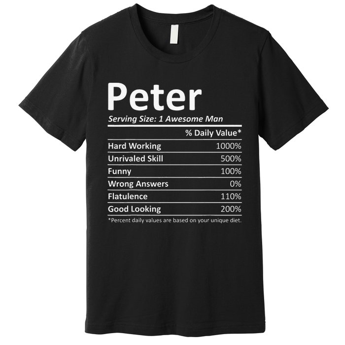 PETER Nutrition Funny Birthday Personalized Name Gift Idea Premium T-Shirt